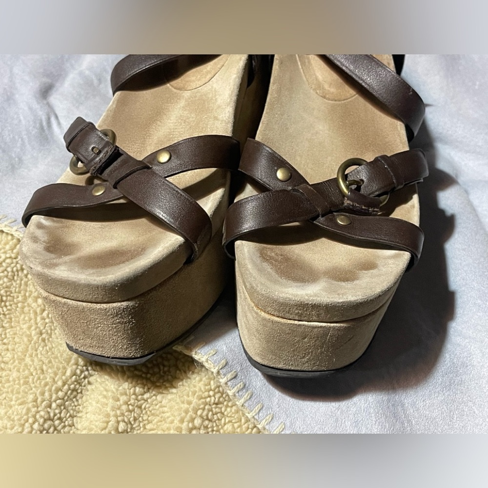Miu Miu Platforms Sandals Size 8.5 Euc - image 8